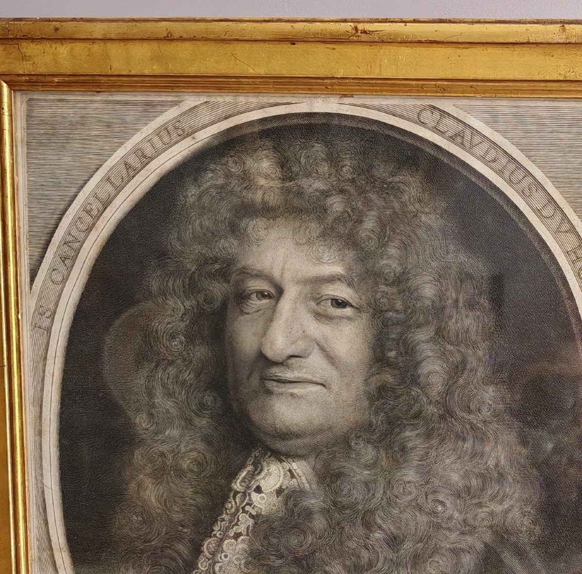 17th Century Engraving Portrait Of Claude Housset, Marquis De Trichâteau Dated 1681.-photo-6