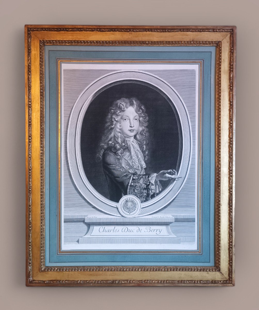 Gravure portrait de Charles Duc de Berry