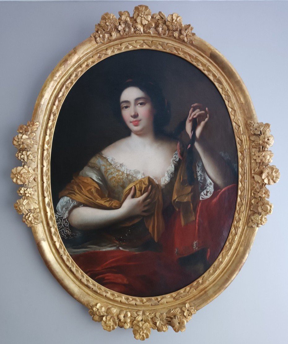 French School From The 18th Century Portrait Of Louise Bénédicte De Bourbon