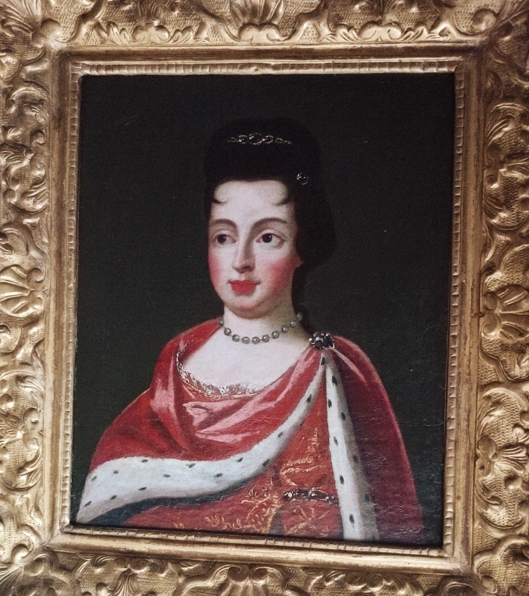 Portrait Of Marie-anne Victoire Of Bavaria, French School, 18th Century -photo-5