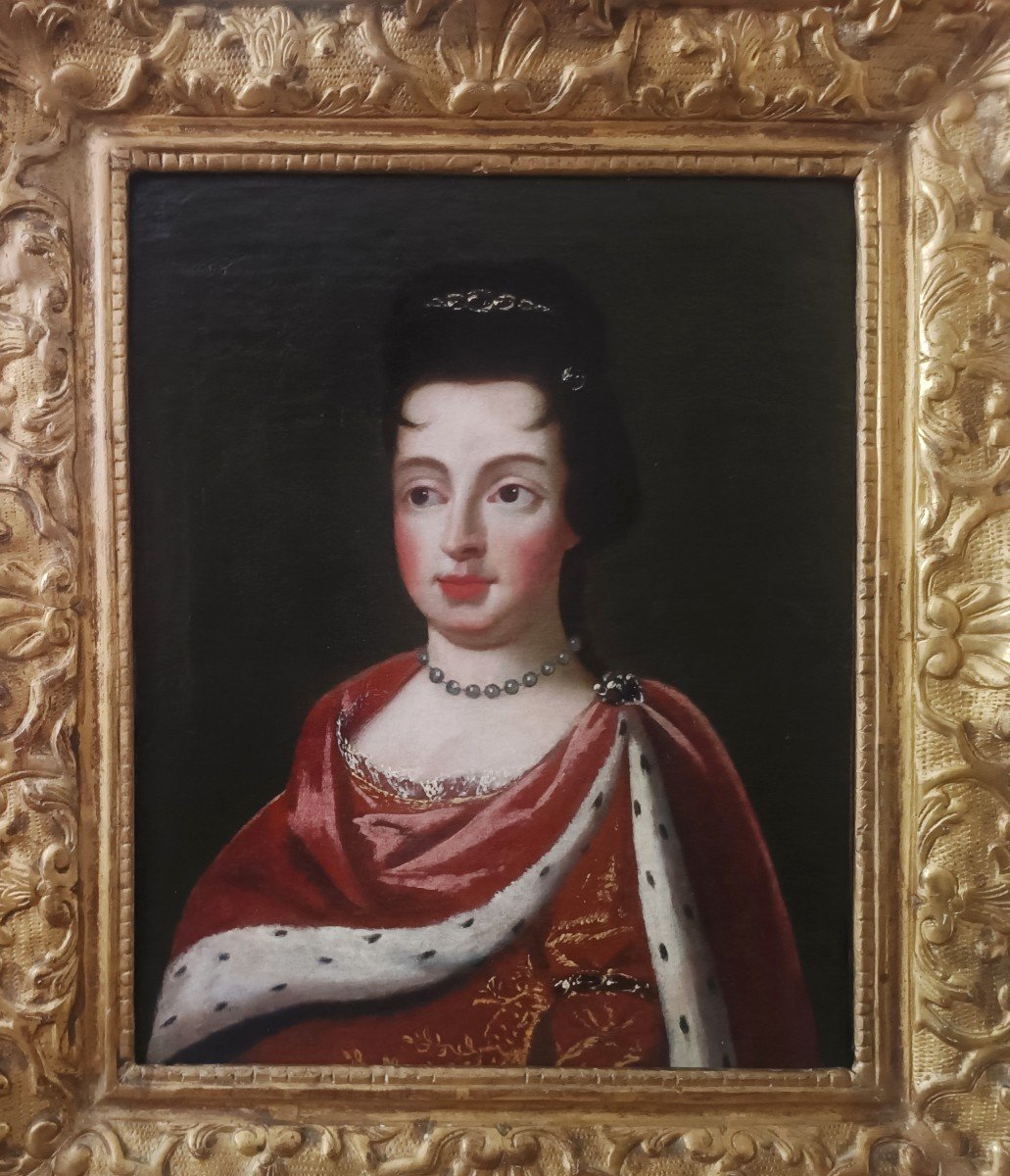 Portrait Of Marie-anne Victoire Of Bavaria French School Of The 18th Century-photo-5