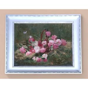 Tableau Paul Poirier Bouquet De Roses.