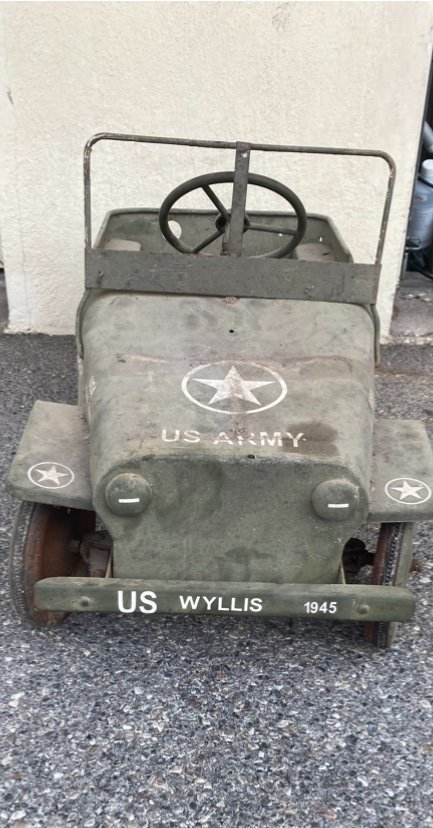 Old Pedal Car Triang Willy Usa, Jeep In Taule