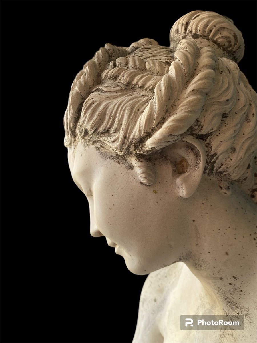 Superb Sculpture Venus In The Bath By Dal Torrione-photo-1