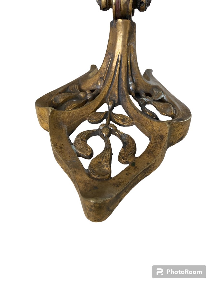 Art Nouveau Bronze Desk Lamp -photo-3