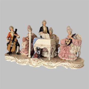 Porcelain Musician Group - Dresden, Germany, 20th Century