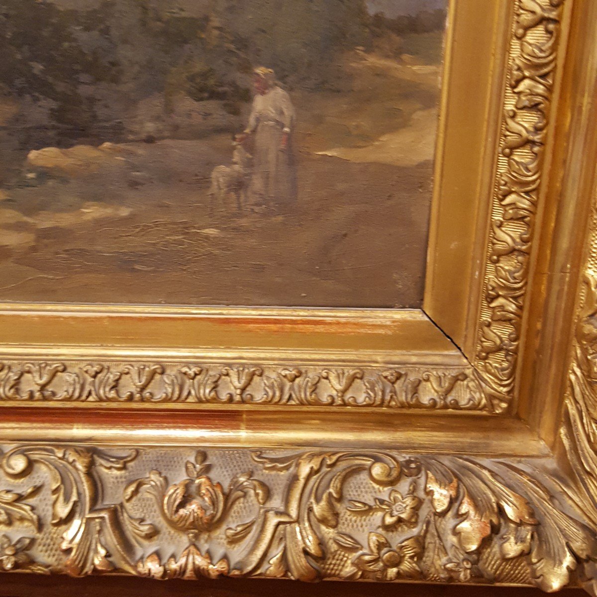 Mézières: A. Vollon Oil On Panel 19th Century-photo-2