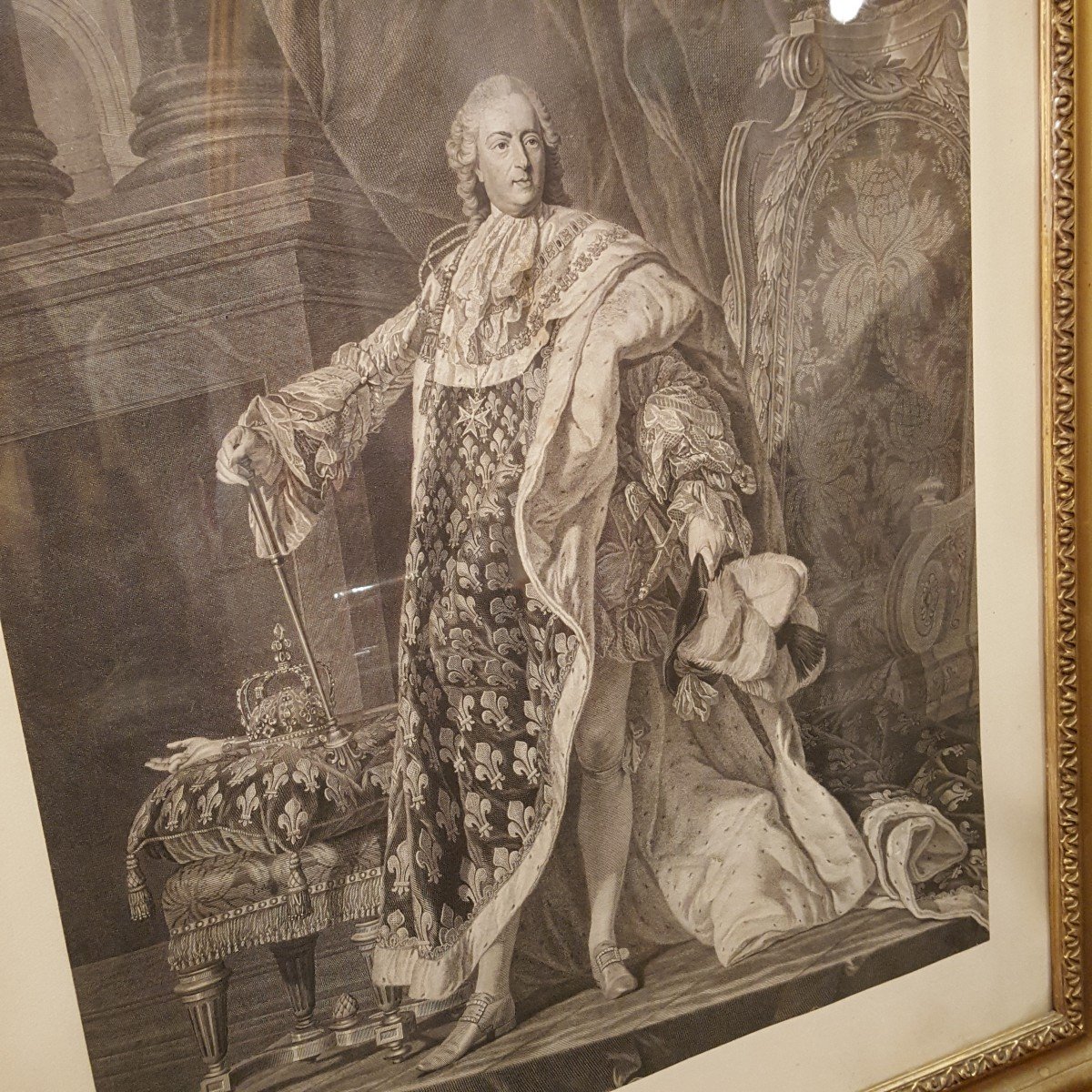 Louis XV Gravure Ancienne-photo-4