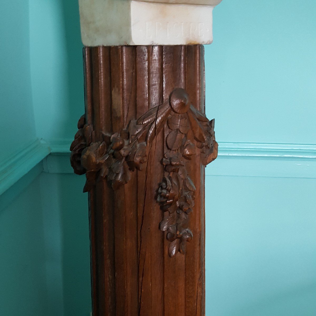 Roman Marble Bust And Its Column -photo-4