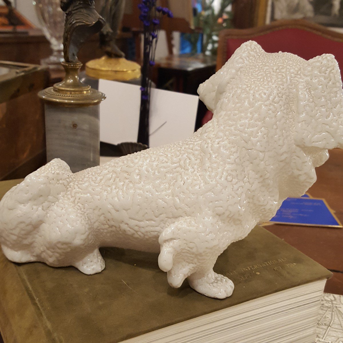 Sèvres: Art Deco Ceramic Dog-photo-3