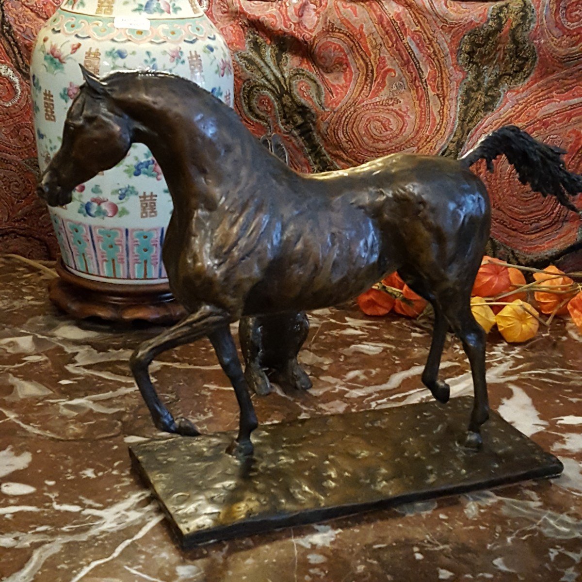 Thoroughbred Horse In Lost Wax Bronze Signed: M.bivort -photo-3