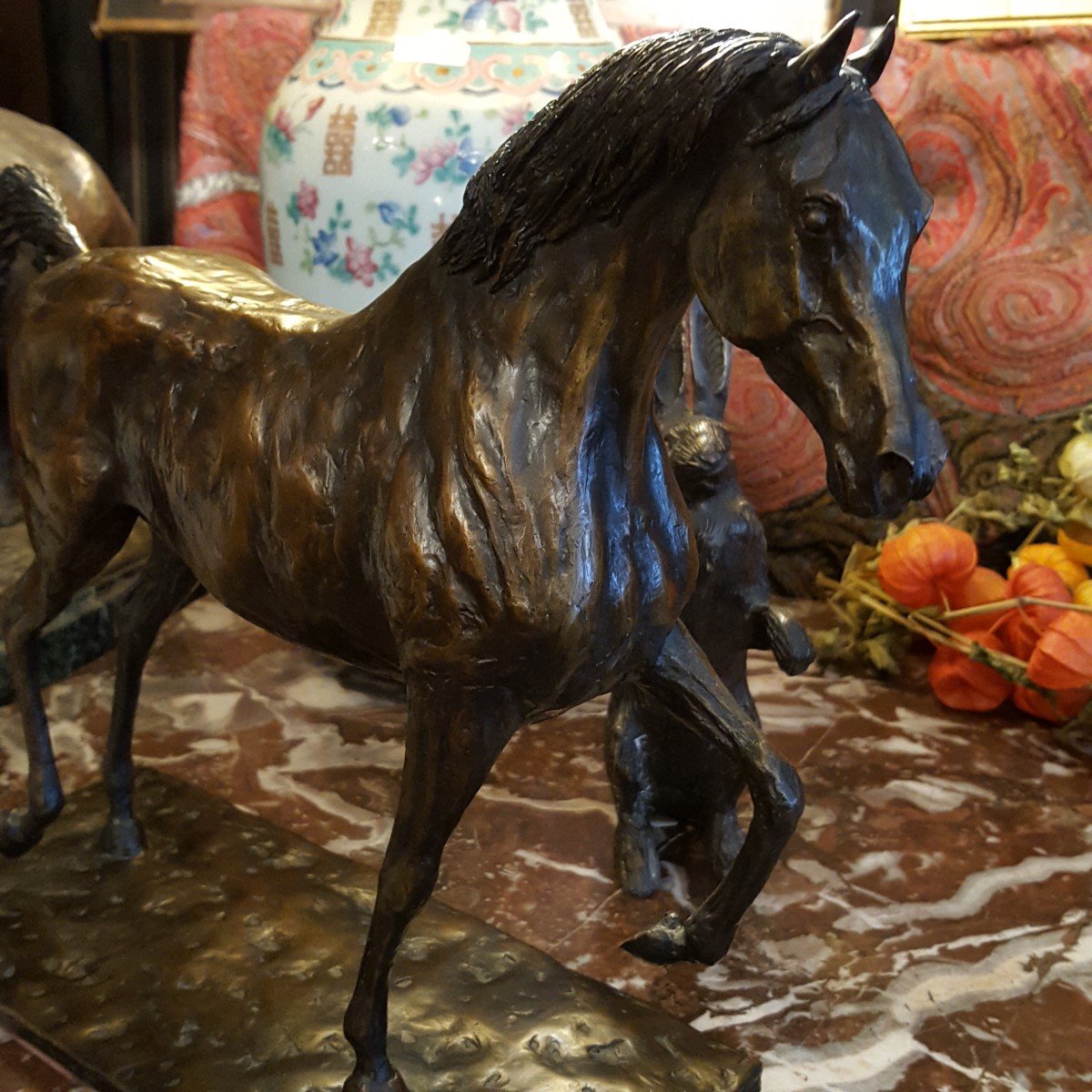 Thoroughbred Horse In Lost Wax Bronze Signed: M.bivort -photo-4