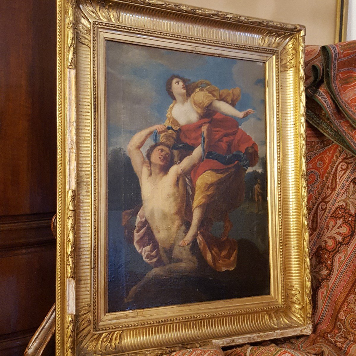 Déjanire Enlevée Par Le Centaure Nessus Huile Sur Toile-photo-1