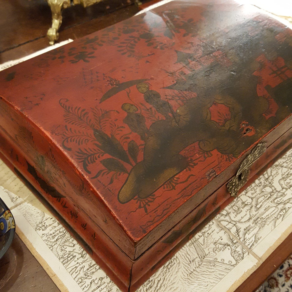 18th Century Wig Box "aux Chinois"-photo-4