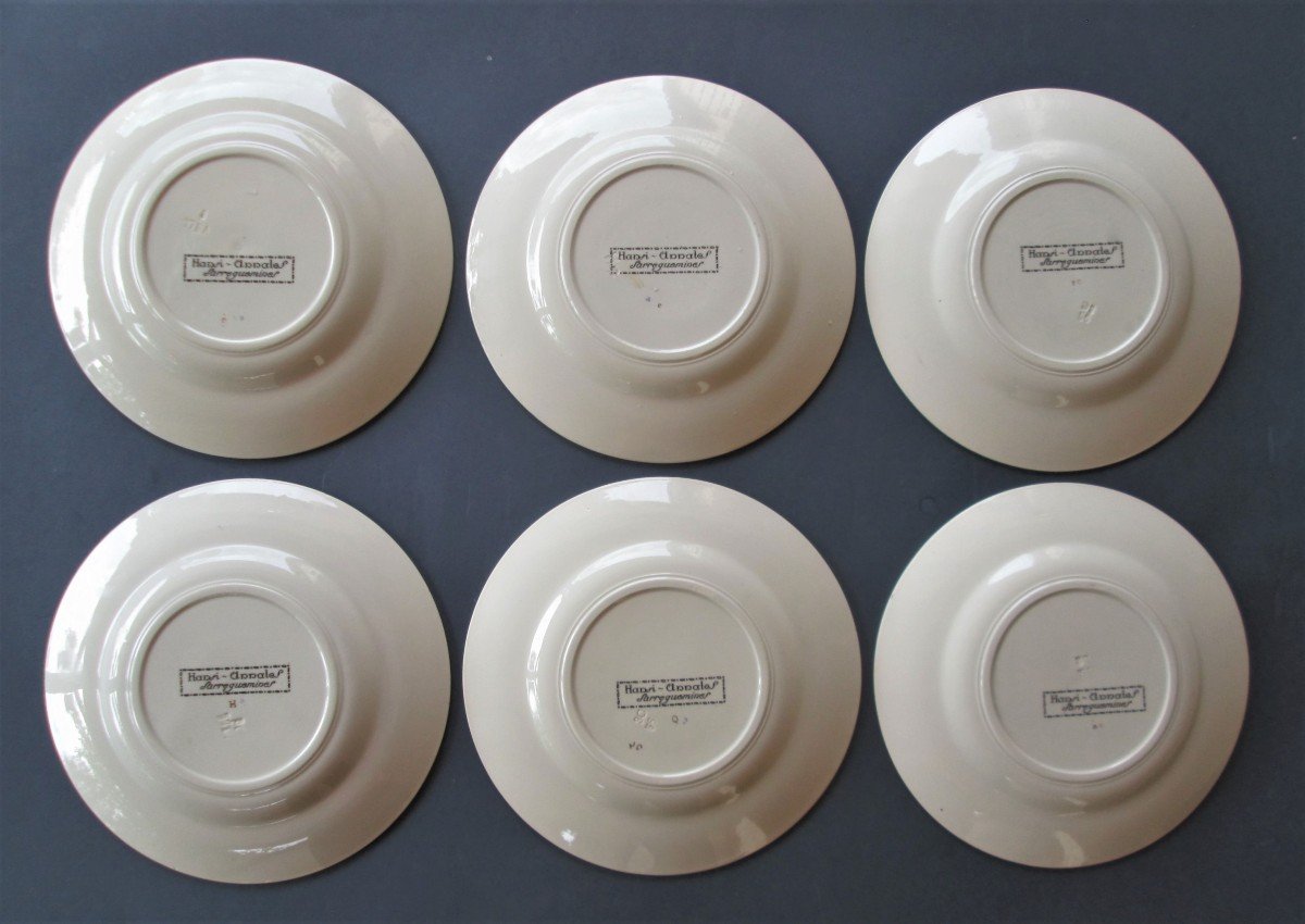 Sarreguemines, Hansi Annales Service, 6 Flat Plates-photo-2