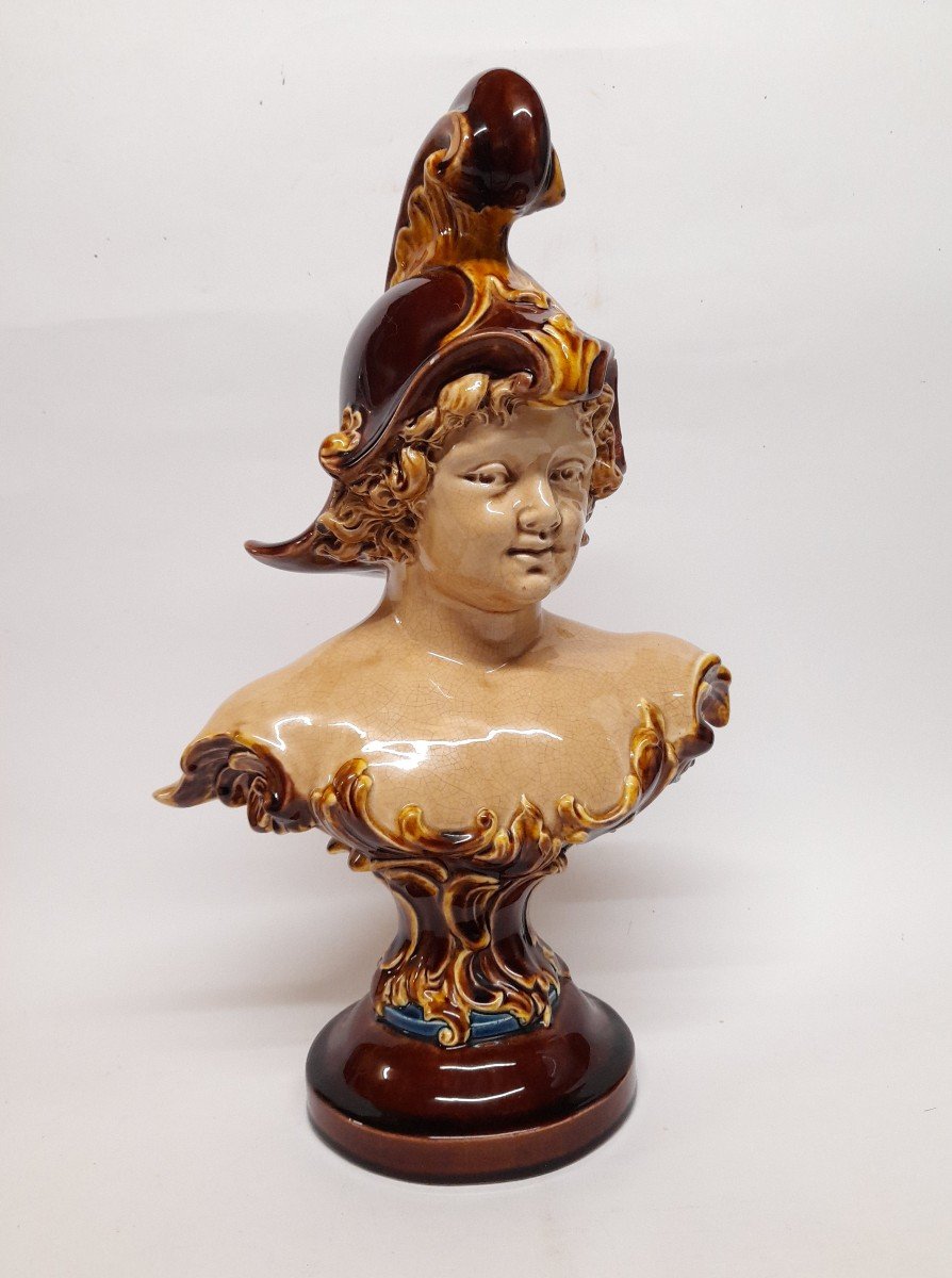 Sarreguemines, Majolica, Bust