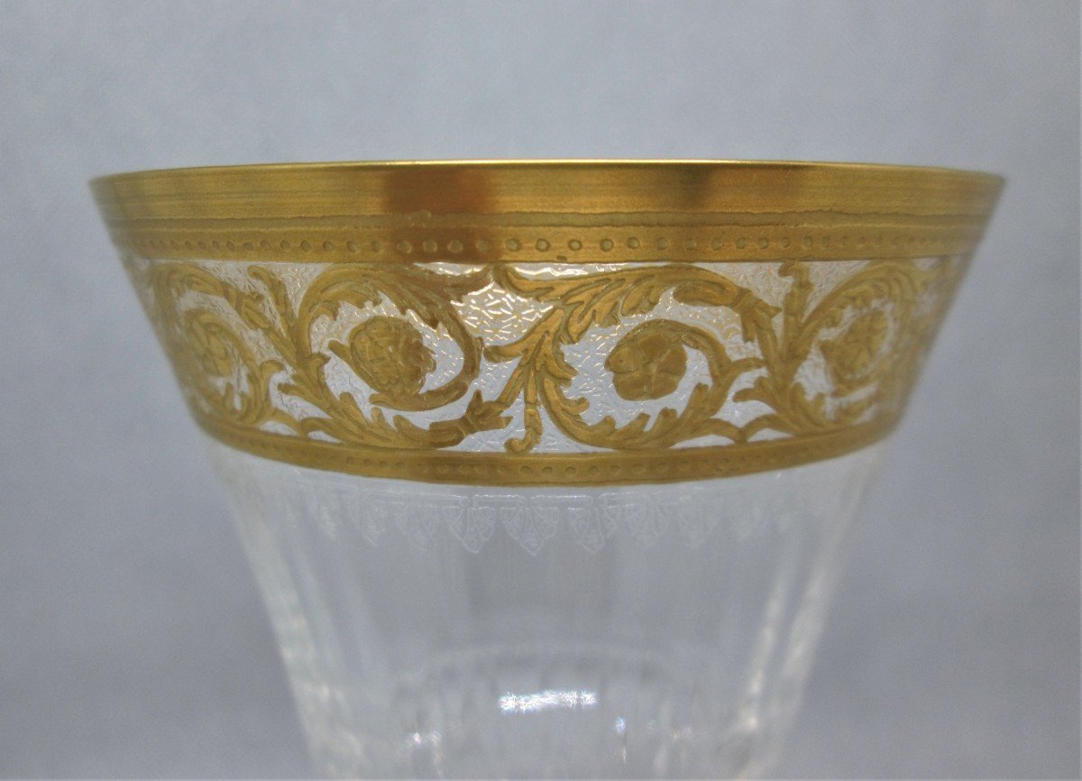 Saint Louis Thistle Gold, A Burgundy Glass-photo-2