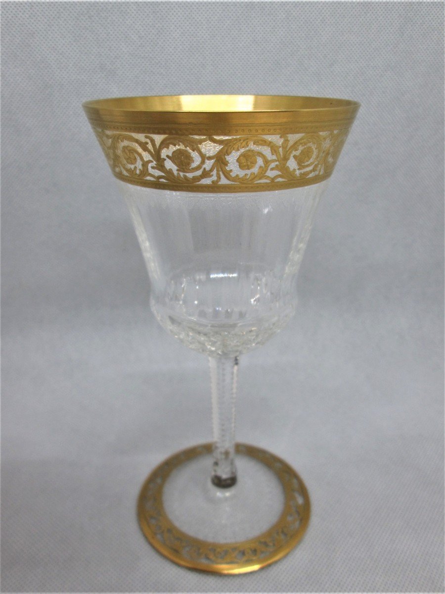 Saint Louis Thistle Gold, A Burgundy Glass