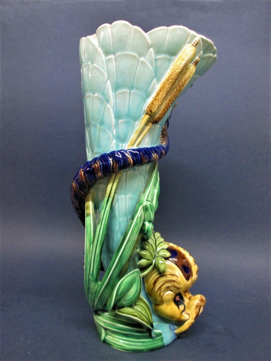 Sarreguemines, Majolica, “vase Dauphin”-photo-2