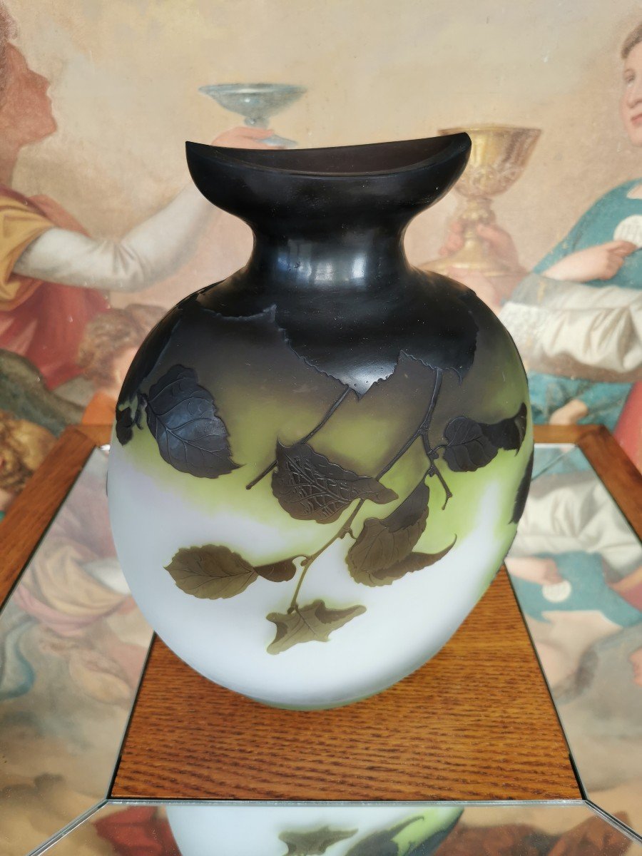 Rare Gallé Hazelnut Vase -photo-2