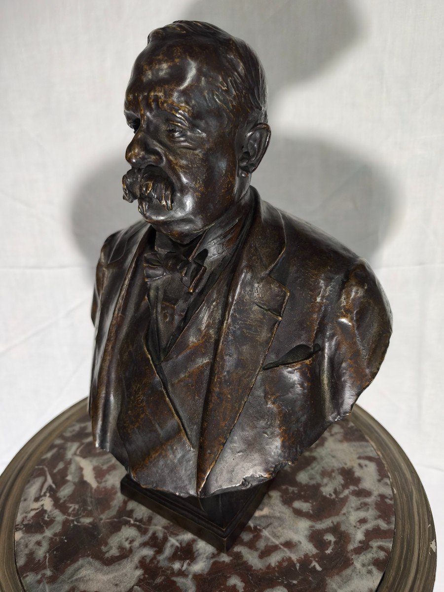 Bronze Bust Of D.puech-photo-2