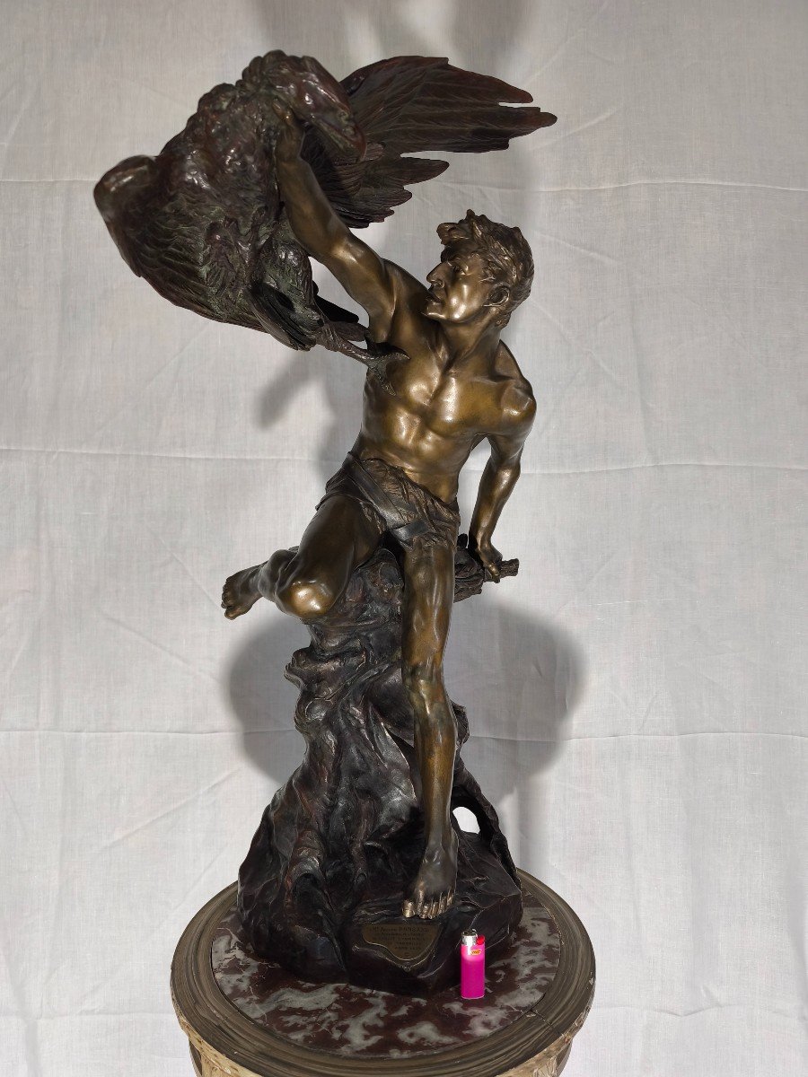 grand bronze de E.Drouot "Prométhée et l Aigle"