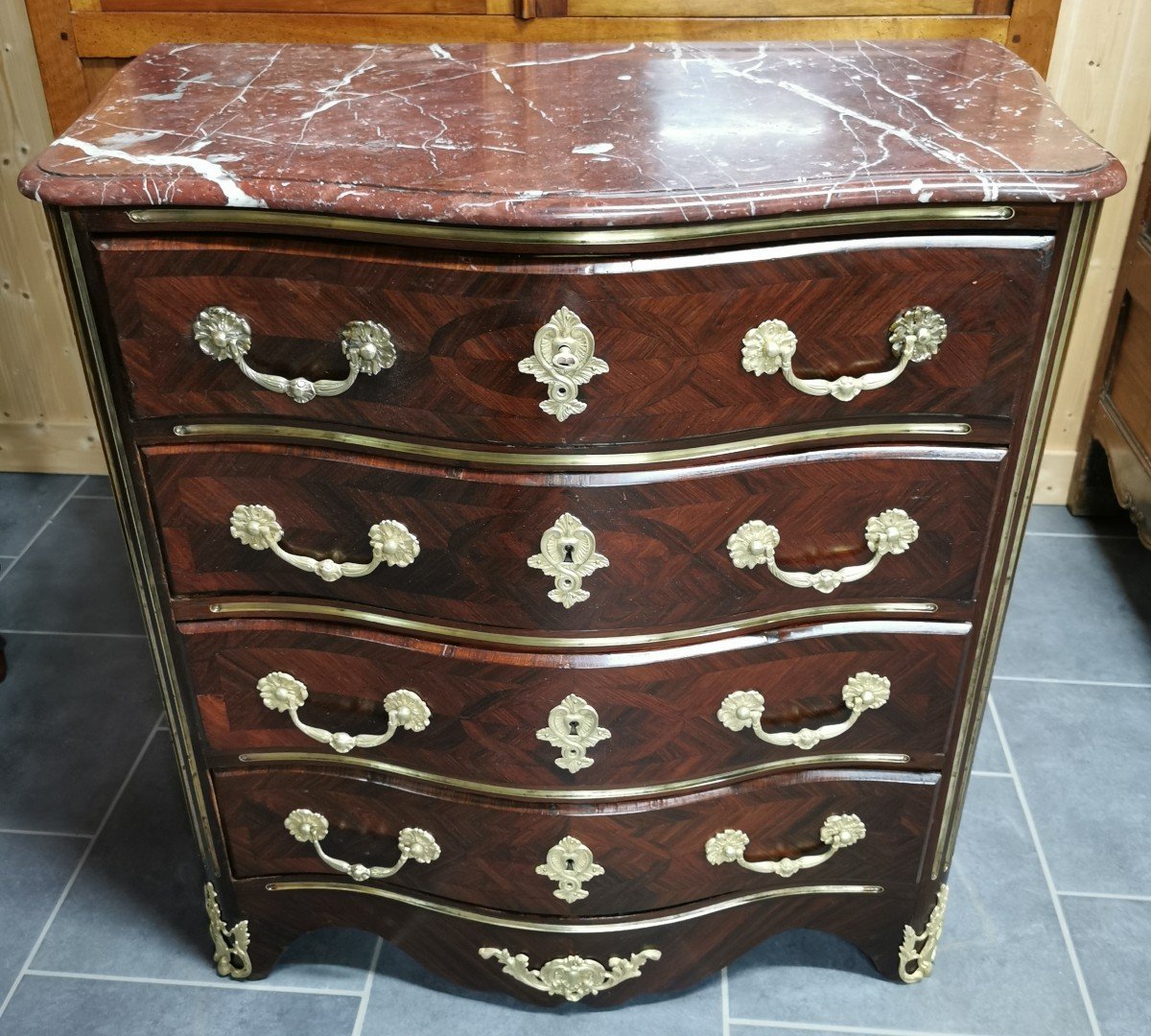 Rare Commode Secrétaire style régence 19 éme-photo-2