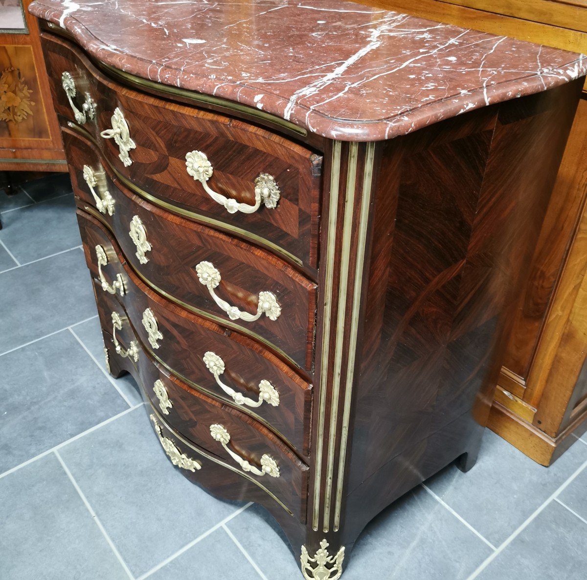 Rare Commode Secrétaire style régence 19 éme-photo-3