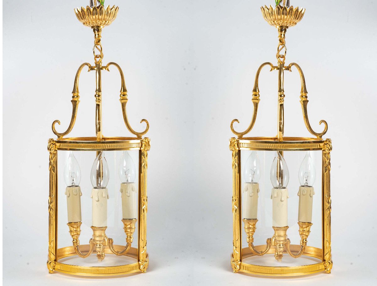 A Pair Of Lanterns In Louis XVI Style.