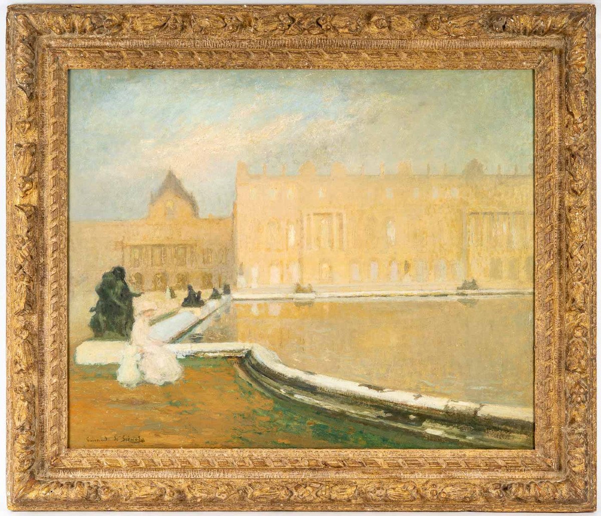 Lucien-victor Guirand De Scevola : La Grand Bassin Dans Le Parc Du Château De Versailles.