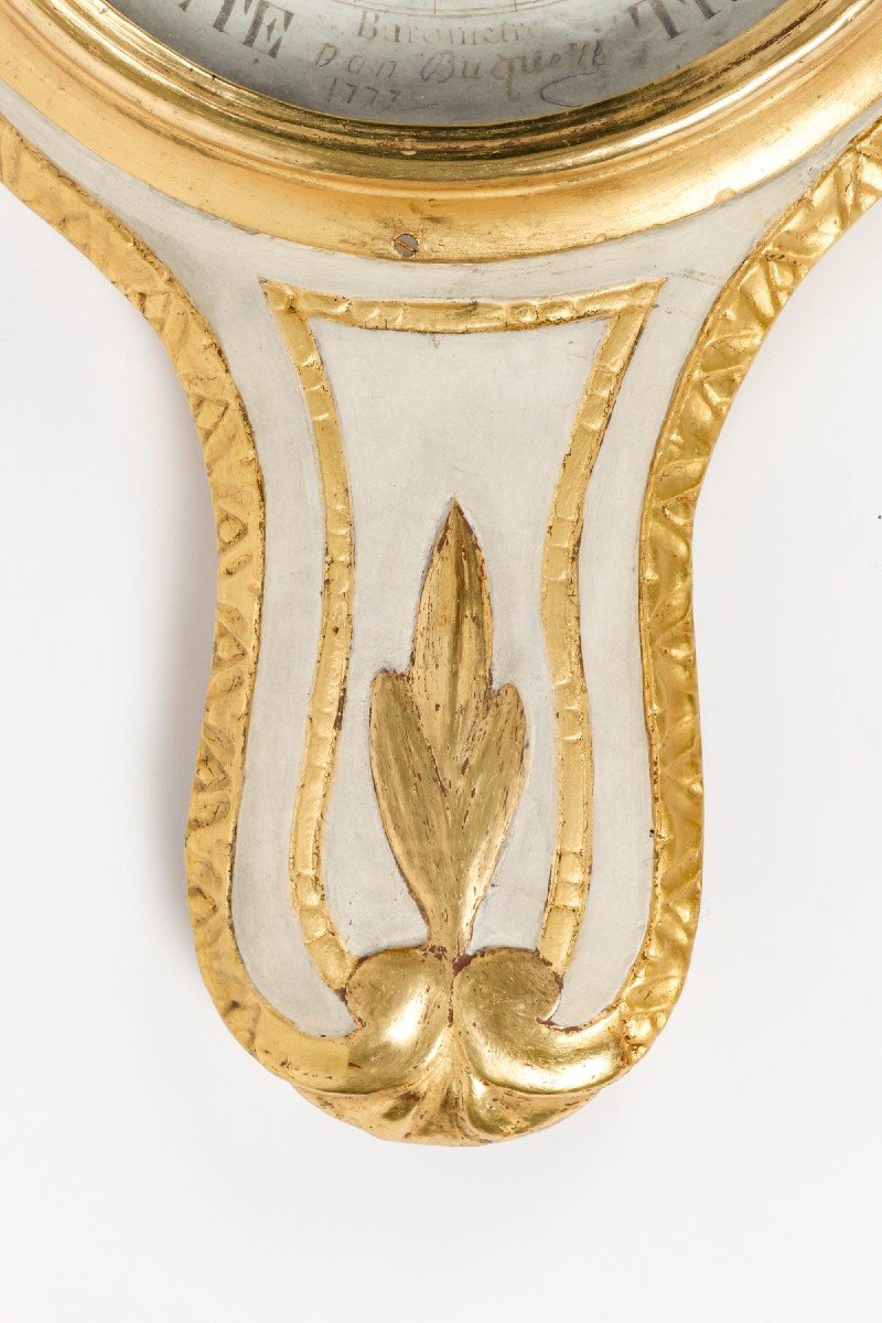 Baromètre - Thermomètre d'époque Louis XVI ( 1774 - 1793).-photo-2