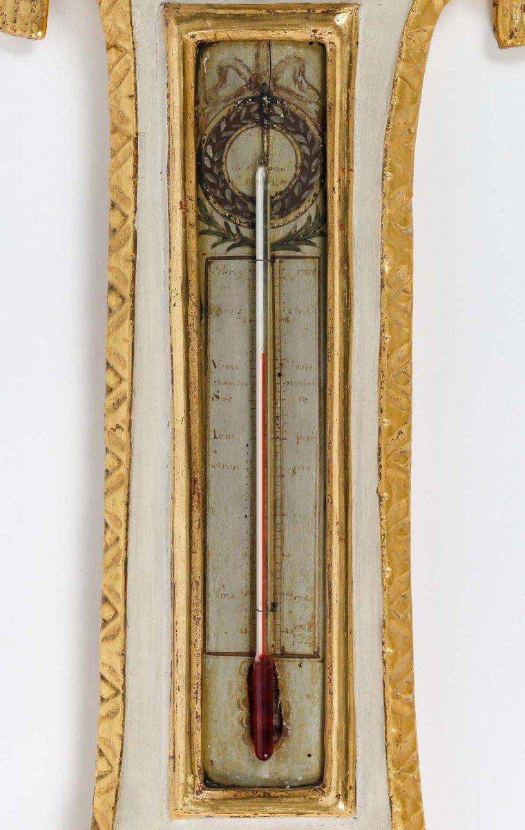 Baromètre - Thermomètre d'époque Louis XVI ( 1774 - 1793).-photo-3