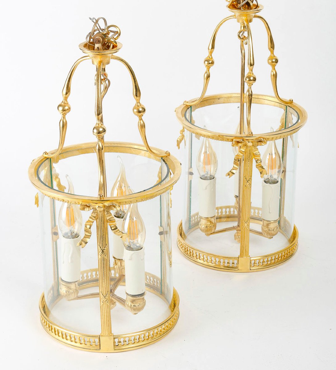 A Pair Of Lanterns In Louis XVI Style.-photo-2