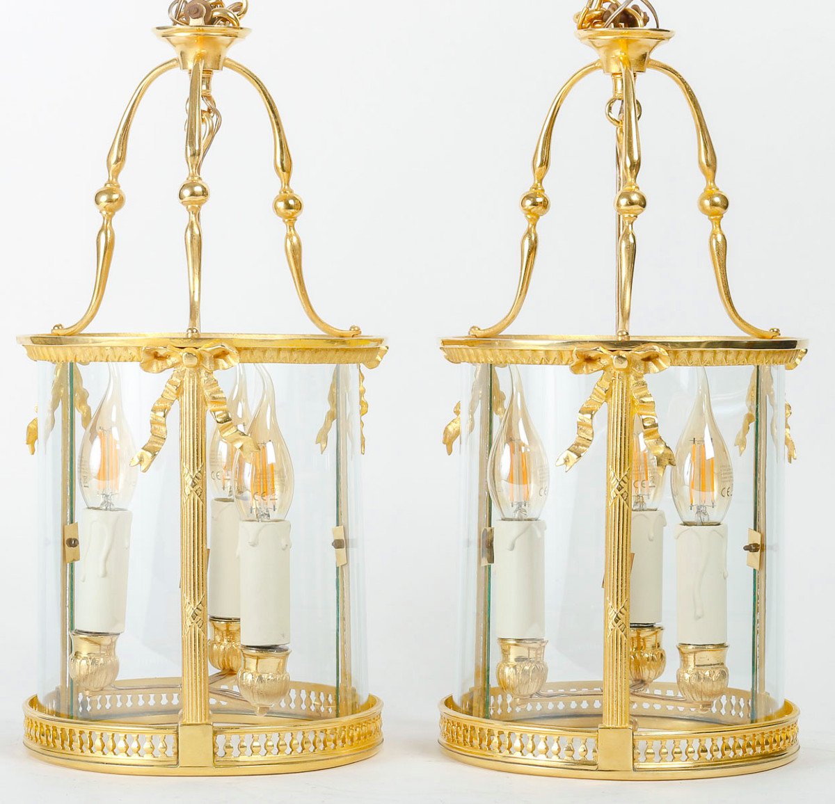 A Pair Of Lanterns In Louis XVI Style.