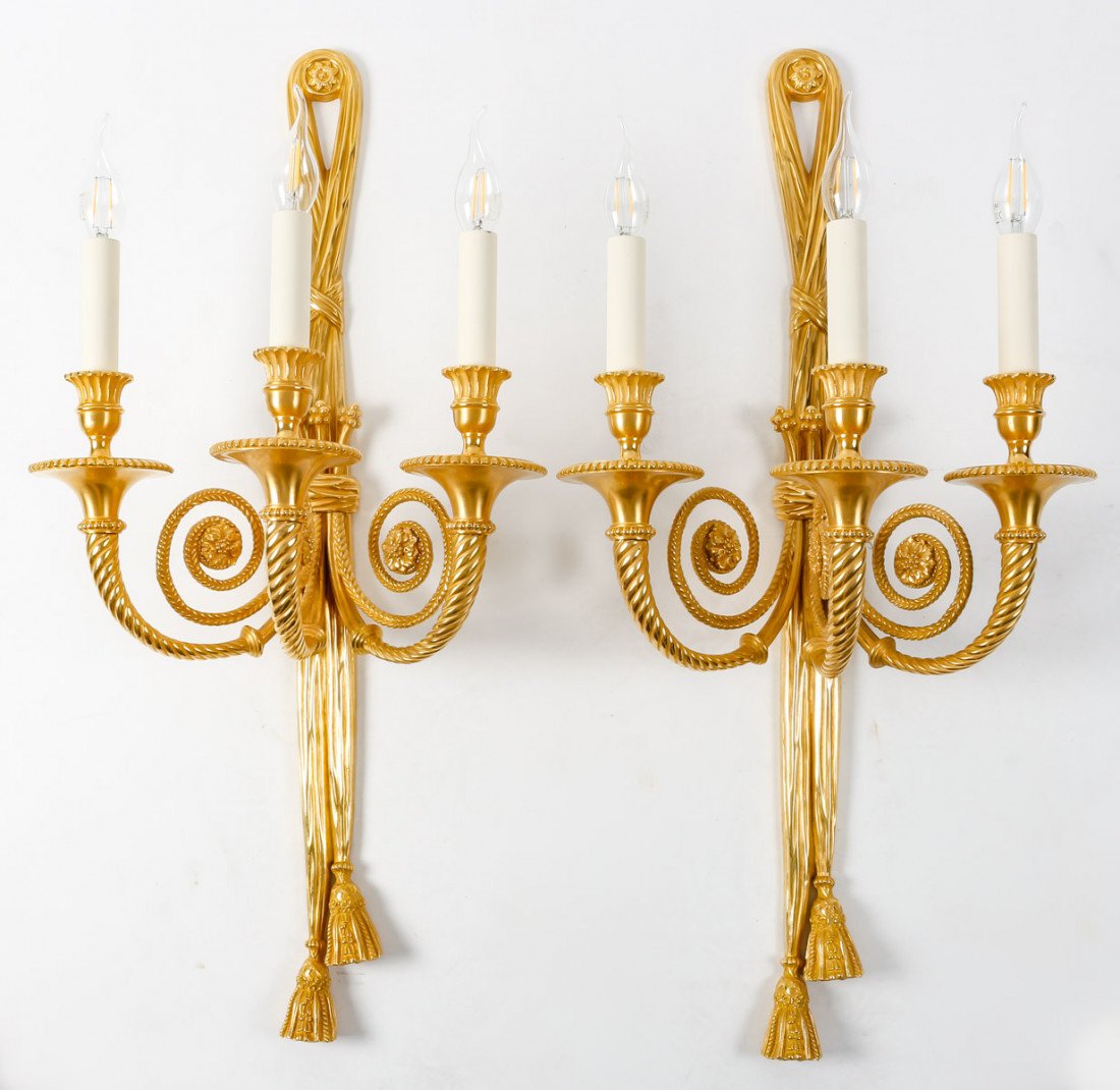 A Pair Of Wall - Lights In Louis XVI Style.