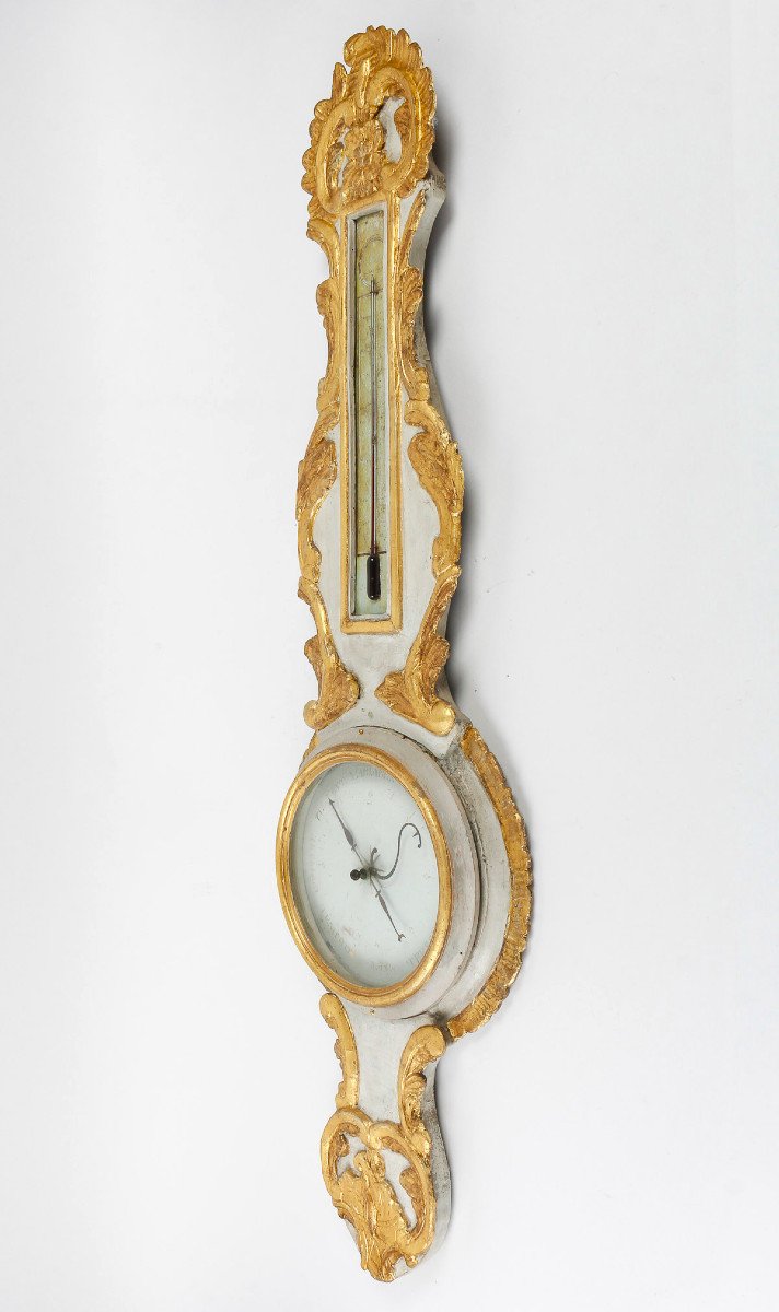 A Louis XV Period (1724 - 1774) Barometer - Thermometer. -photo-4