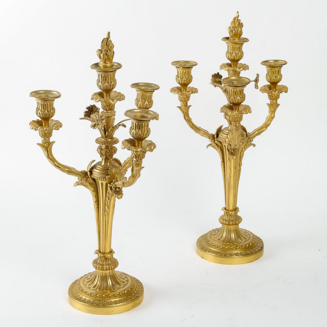 Paire De Candélabres De d'époque Napoléon III (1851 - 1870).-photo-1