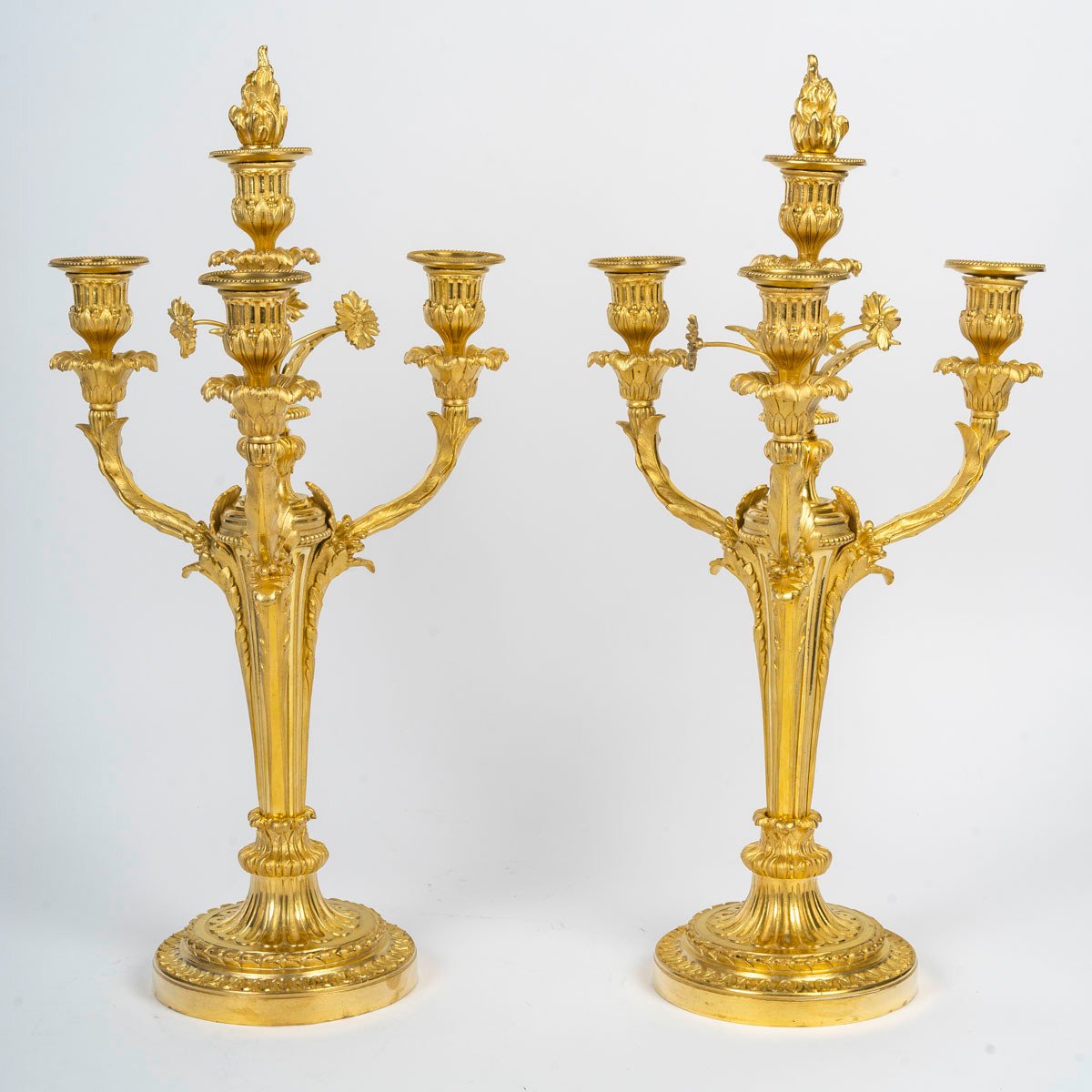 Paire De Candélabres De d'époque Napoléon III (1851 - 1870).-photo-1