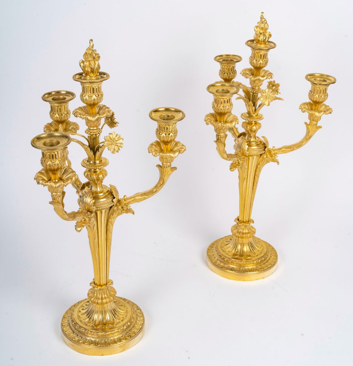 Paire De Candélabres De d'époque Napoléon III (1851 - 1870).-photo-2