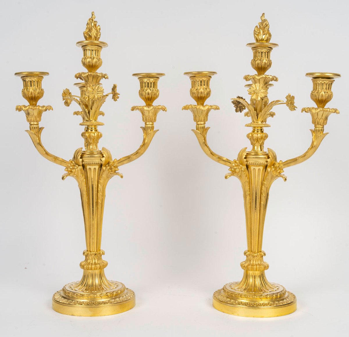 Paire De Candélabres De d'époque Napoléon III (1851 - 1870).-photo-4