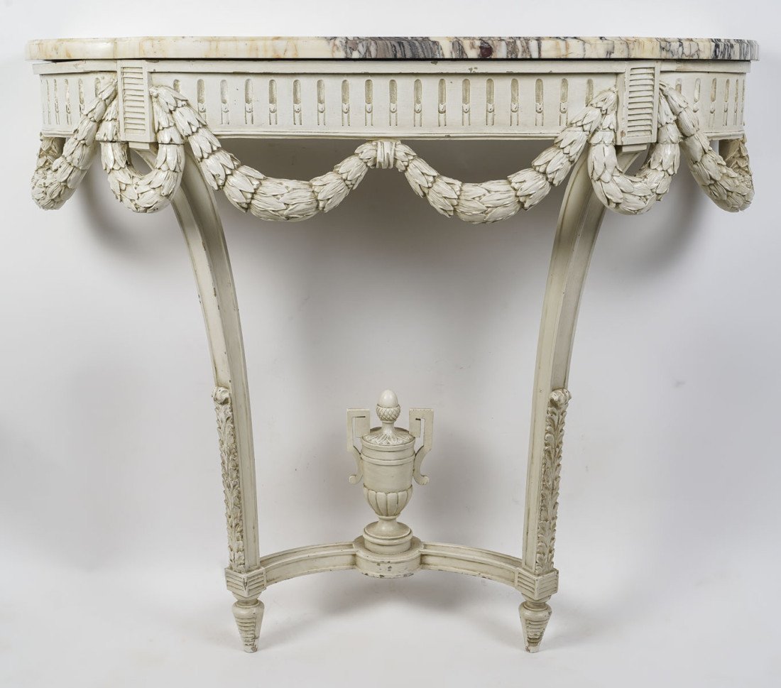 Paire De Consoles De Style Louis XVI.-photo-2