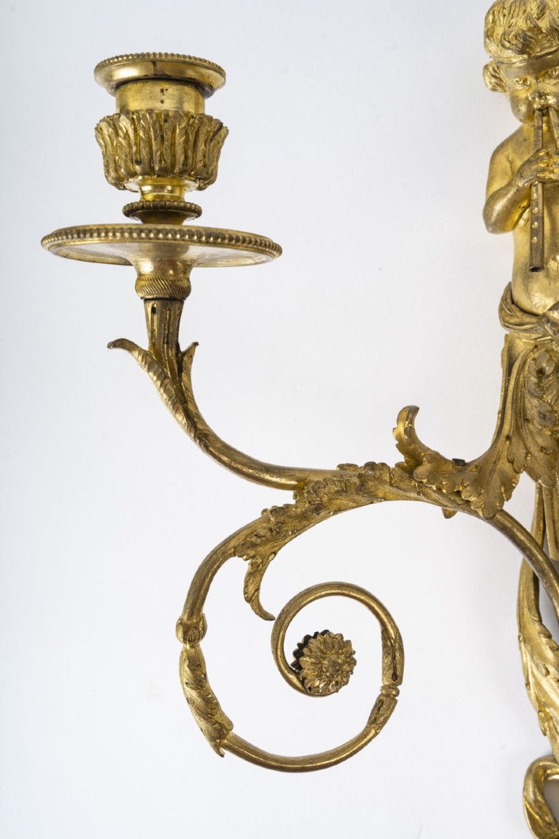 A Pair Of Louis XVI Period Wall Lights (1774 - 1793). -photo-4