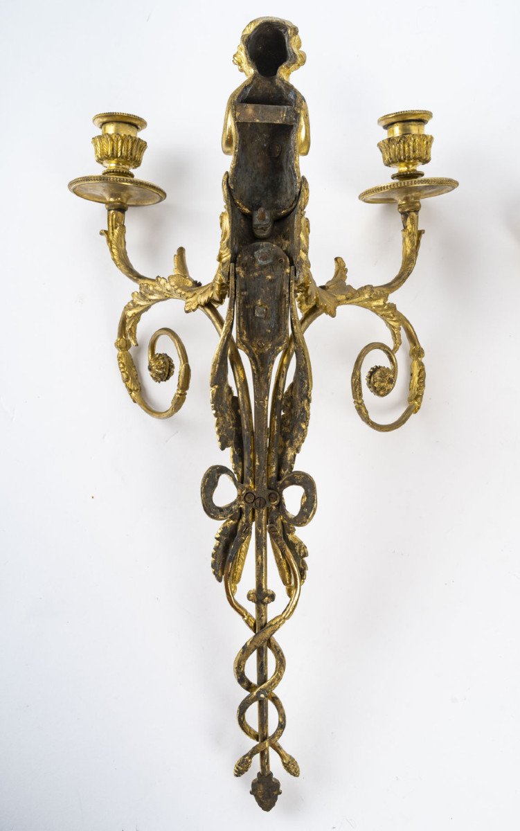 A Pair Of Louis XVI Period Wall Lights (1774 - 1793). -photo-1