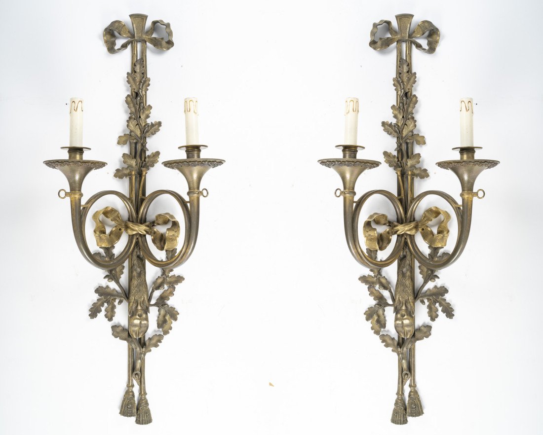 A Pair Of Wall - Lights In Louis XVI Style.