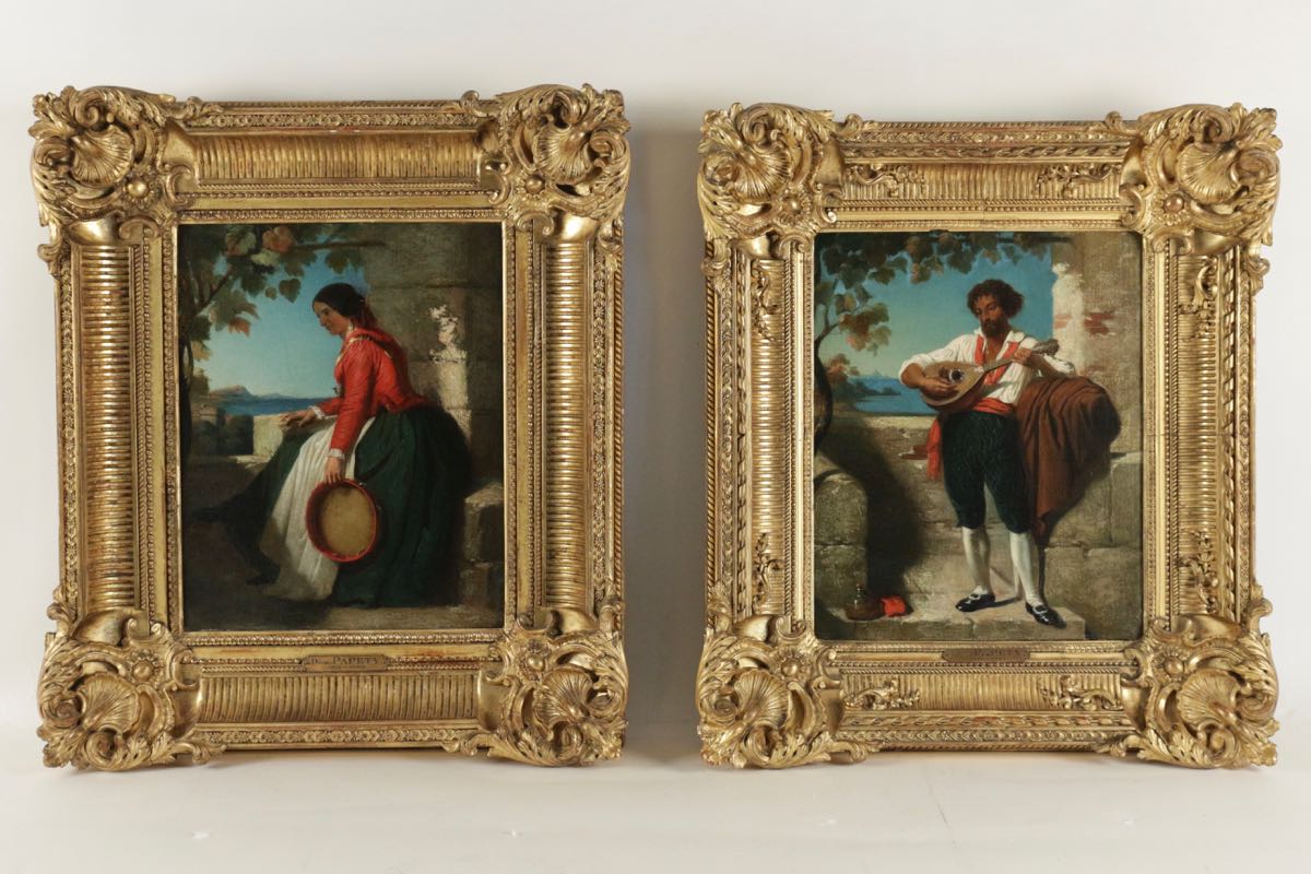 Dominique Louis Papety: A Pair Of Portraits 