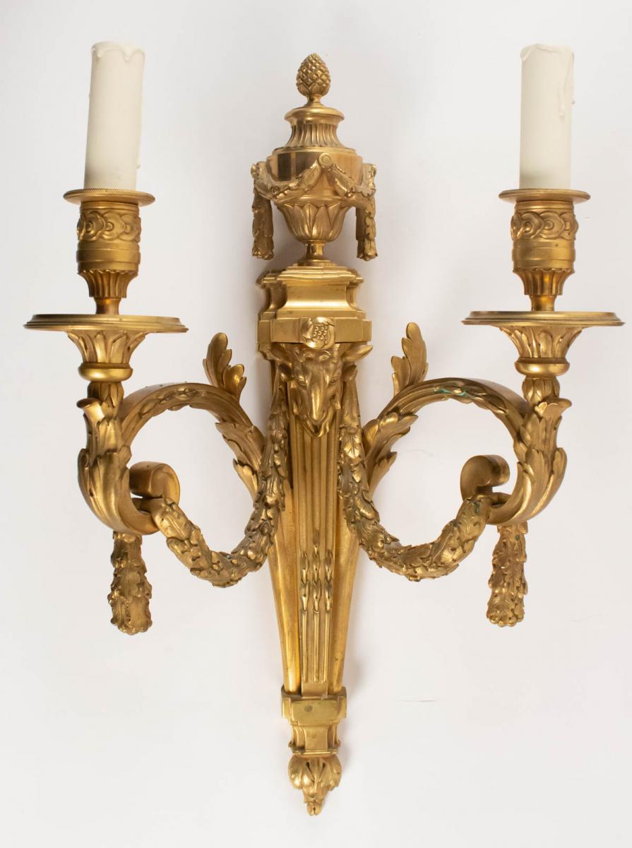 Proantic: A Pair Of Louis XVI Style Wall Lights.