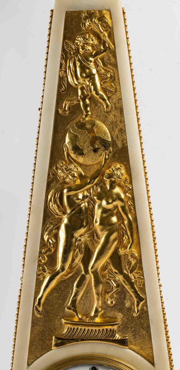 An Louis XVI Period (1774 - 1793) Obelisk Clock.-photo-3