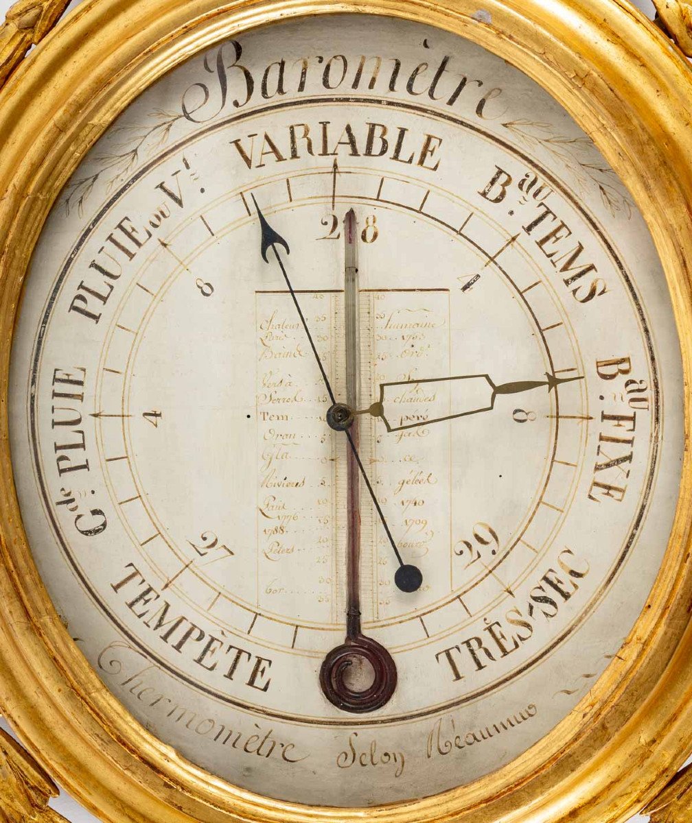 A Louis XVI Period (1774 - 1793) Barometer - Thermometer.-photo-2