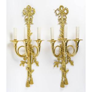 A Pair Of Wall - Lights In Louis XVI Style.