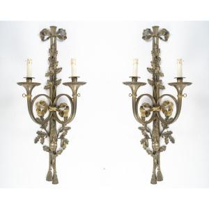 A Pair Of Wall - Lights In Louis XVI Style.